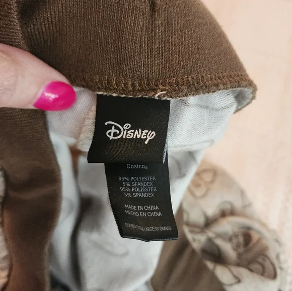 Disney Winnie the Pooh Print Soft Pajamas Browns 2X-3X Cozy Fairycore Whimsical - Picture 11 of 12